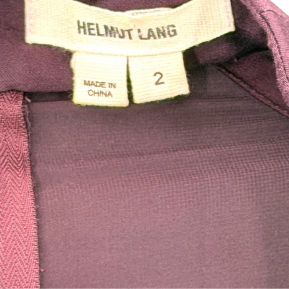 Helmut Lang Molten Drape Twist Front Dress Plum Burgundy Asymmetrical Cocktail 2 - Picture 12 of 16